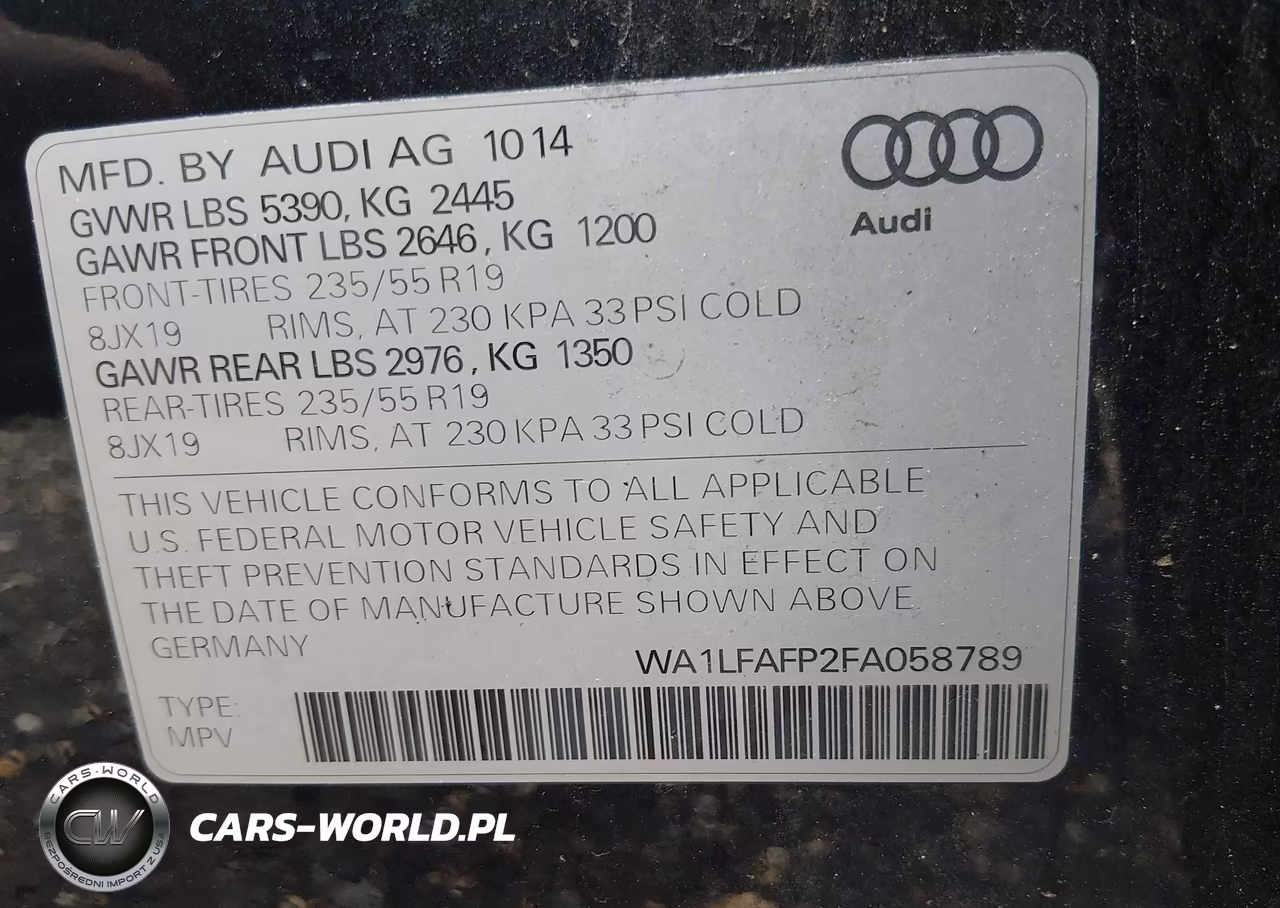 2015 Audi Q5 2.0T Premium VIN:WA1LFAFP2FA058789 - 9