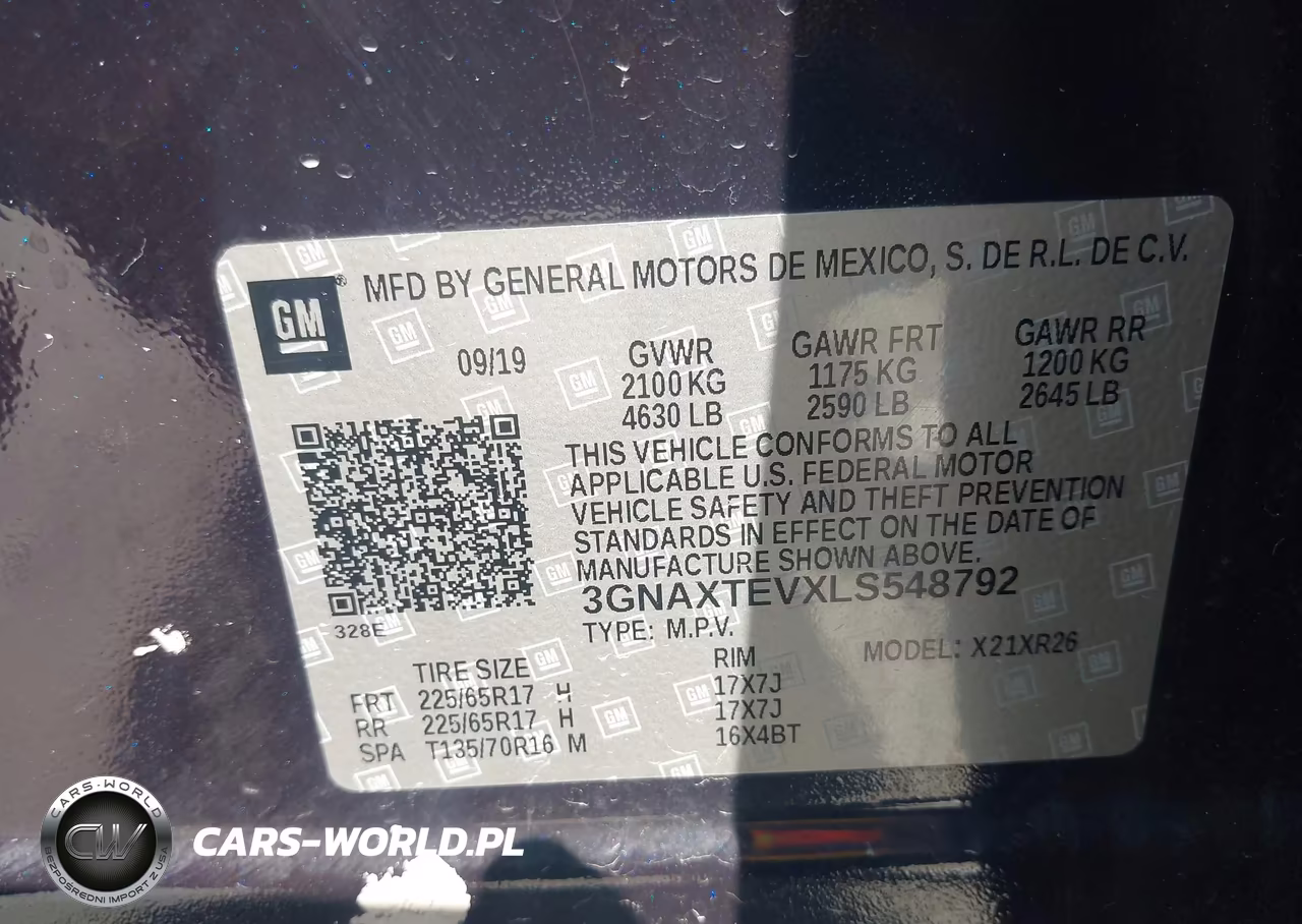2020 Chevrolet Equinox Awd 2Fl VIN:3GNAXTEVXLS548792 - 9
