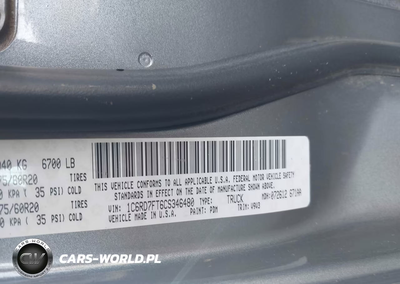 2012 Ram 1500 Express VIN:1C6RD7FT6CS346480 - 9