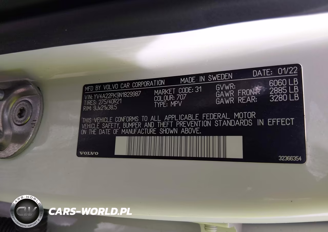 2022 Volvo Xc90 T6 Momentum 7 Passenger VIN:YV4A22PK9N1829987 - 9