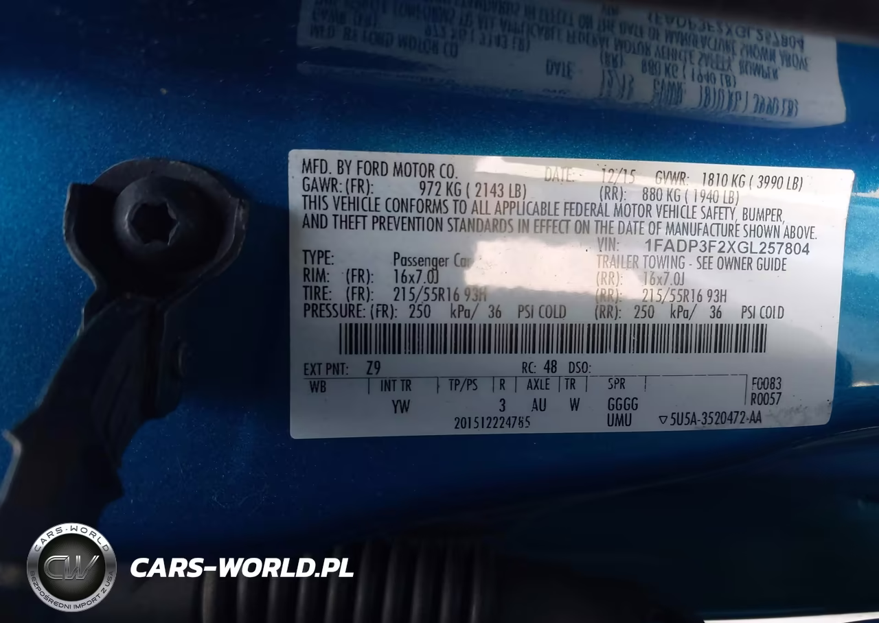 2016 Ford Focus Se VIN:1FADP3F2XGL257804 - 9