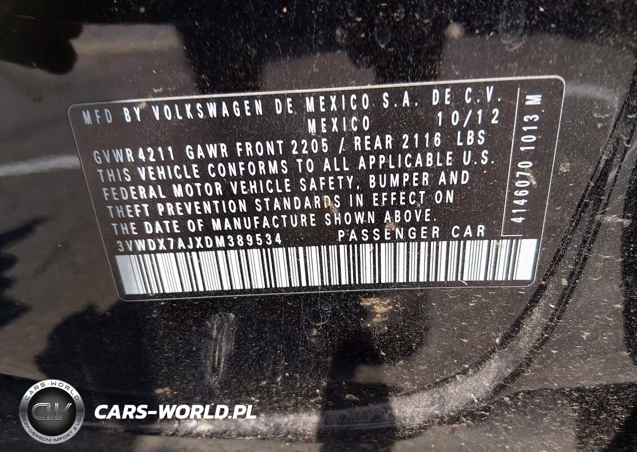 2013 Volkswagen Jetta 2.5L Se VIN:3VWDX7AJXDM389534 - 9
