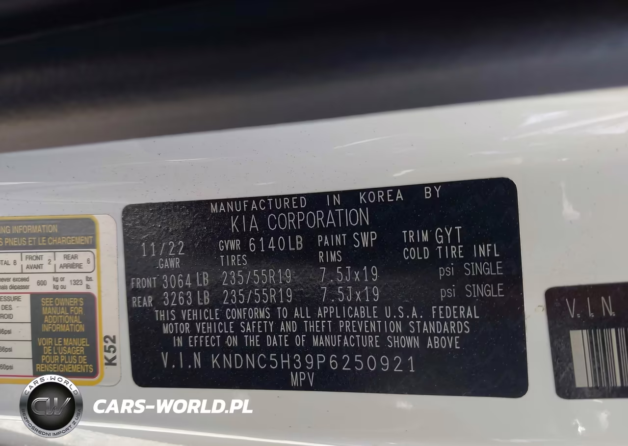 2023 Kia Carnival Mpv Ex VIN:KNDNC5H39P6250921 - 9