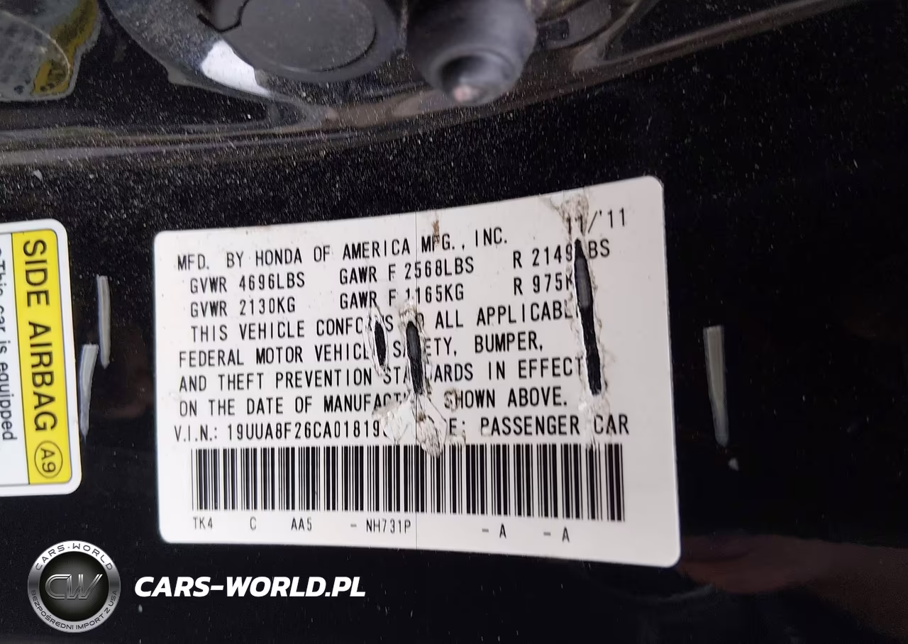 2012 Acura Tl 3.5 VIN:19UUA8F26CA018198 - 9