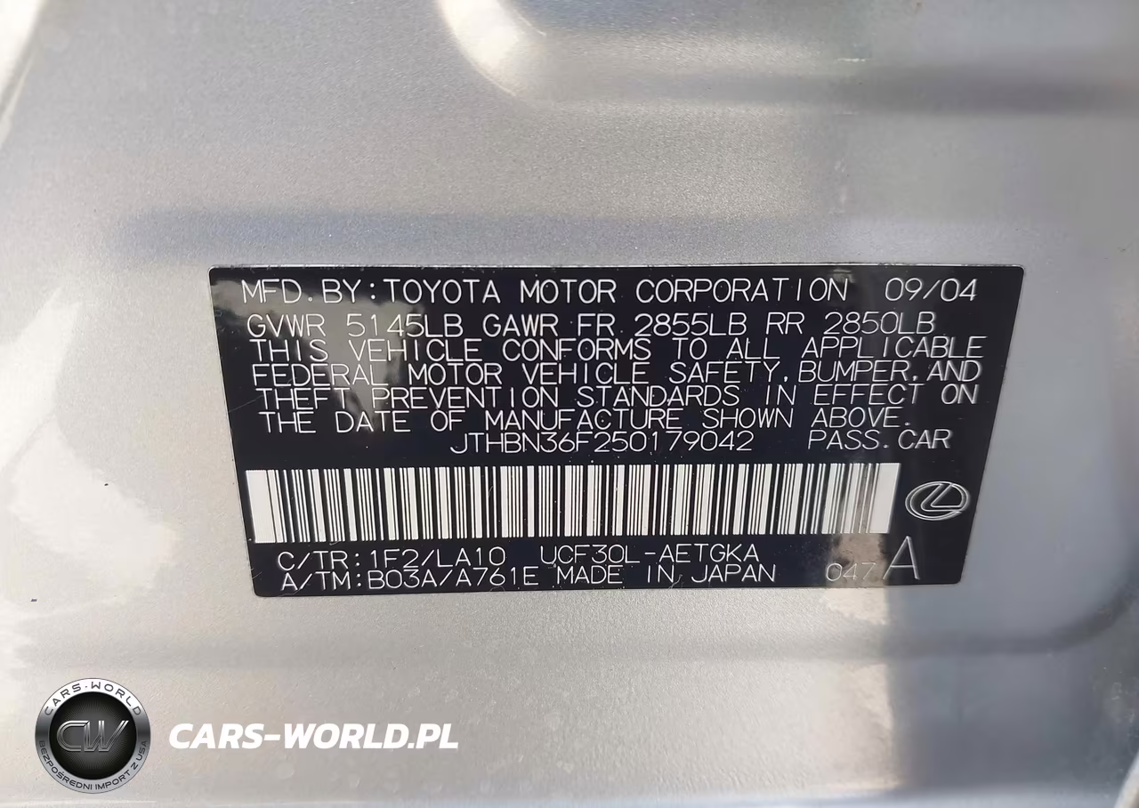 2005 Lexus Ls 430 VIN:JTHBN36F250179042 - 9