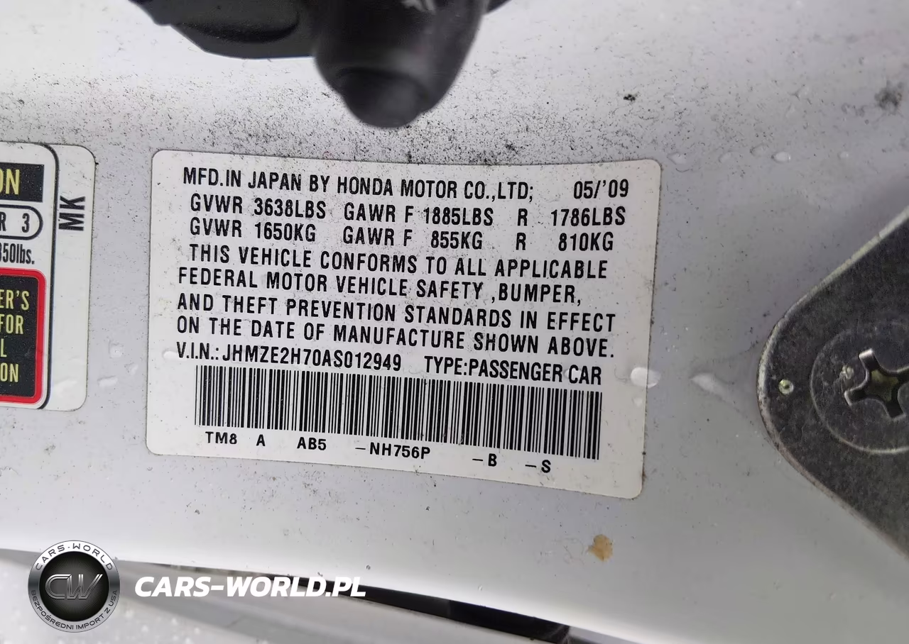 2010 Honda Insight Ex VIN:JHMZE2H70AS012949 - 9