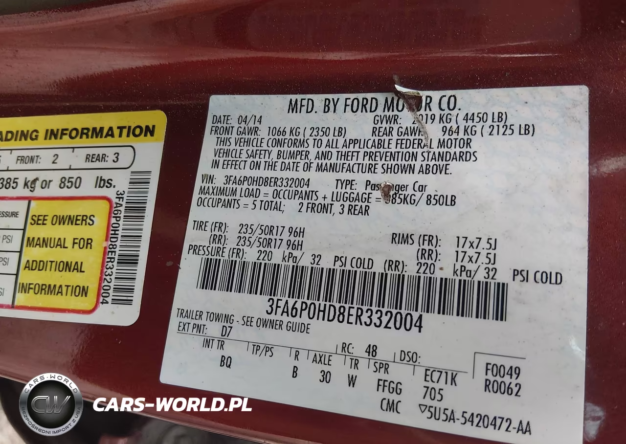 2014 Ford Fusion Se VIN:3FA6P0HD8ER332004 - 9