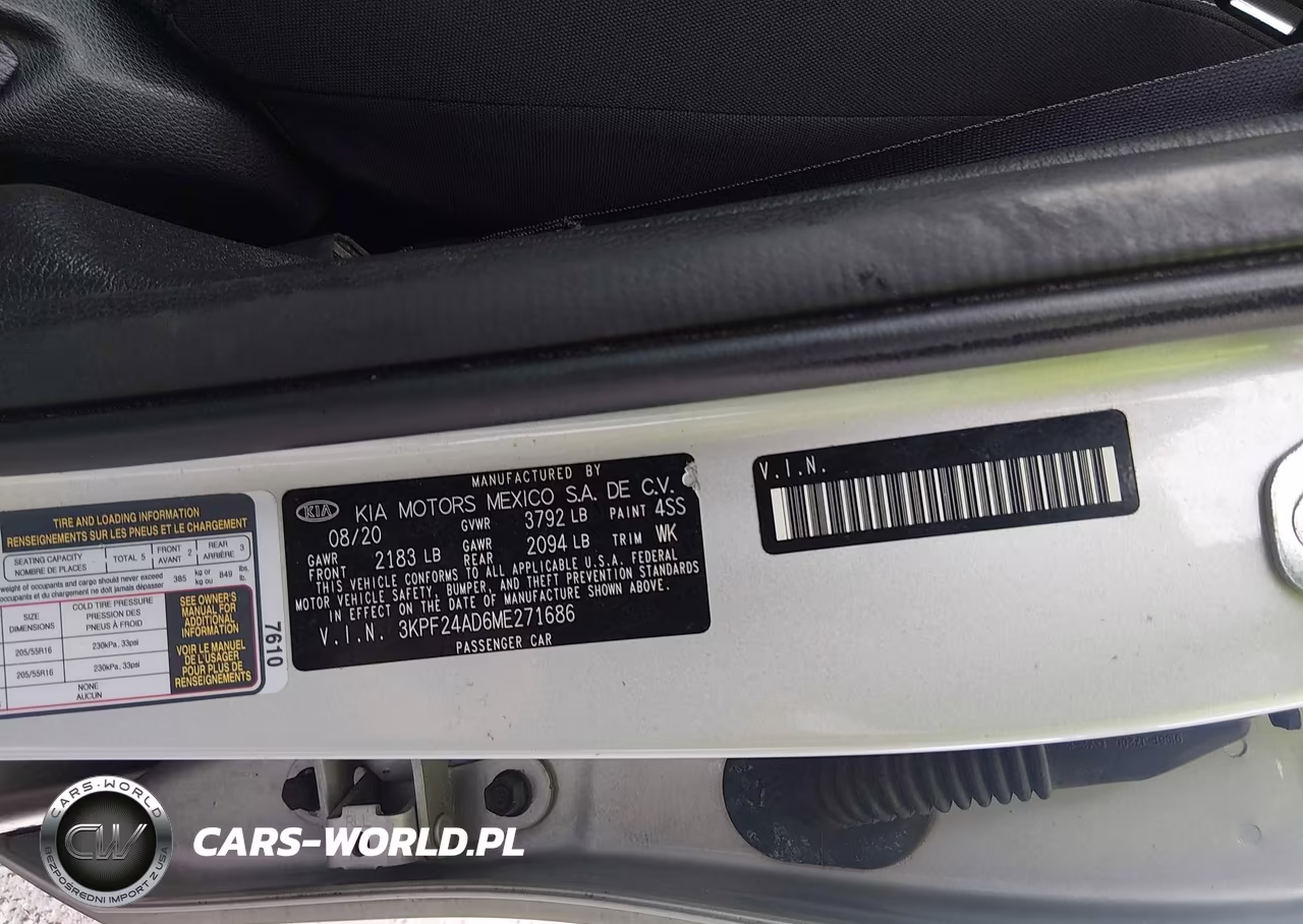 2021 Kia Forte Lxs VIN:3KPF24AD6ME271686 - 9