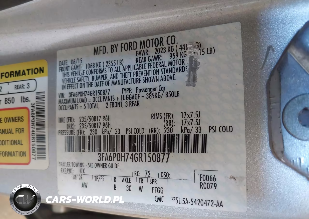 2016 Ford Fusion Se VIN:3FA6P0H74GR150877 - 9