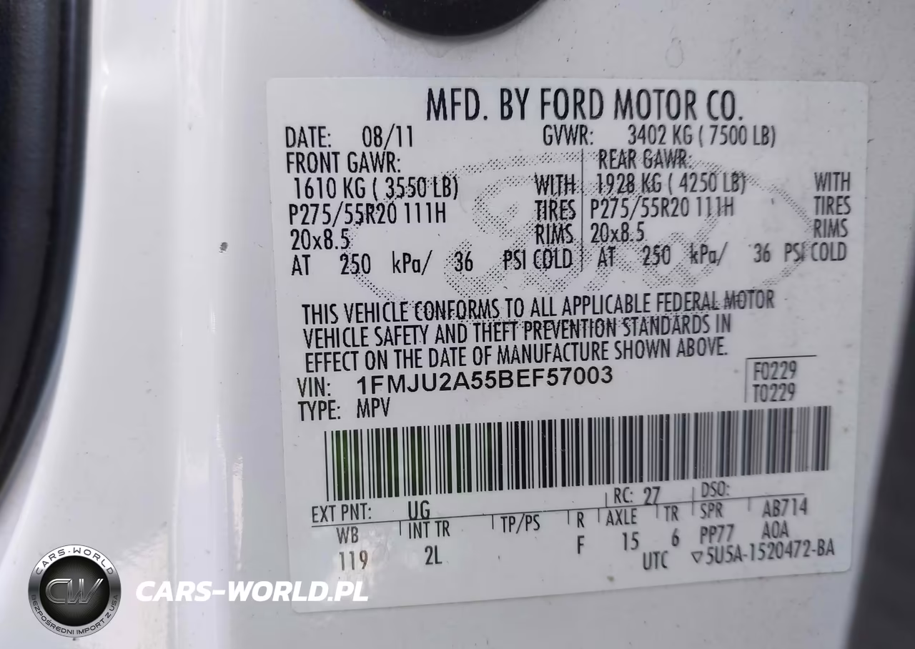 2011 Ford Expedition Limited VIN:1FMJU2A55BEF57003 - 9