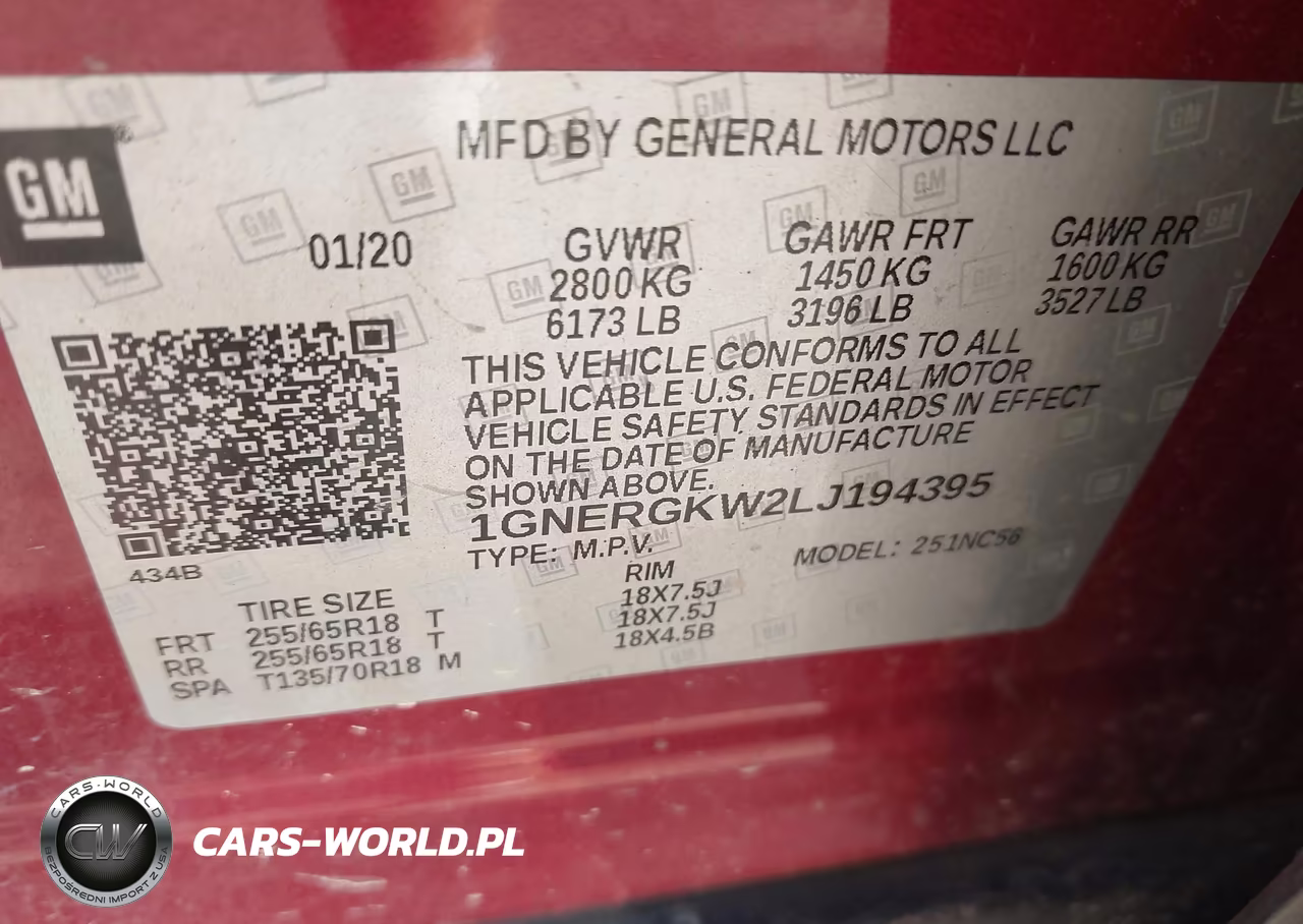 2020 Chevrolet Traverse Fwd Lt Cloth VIN:1GNERGKW2LJ194395 - 9