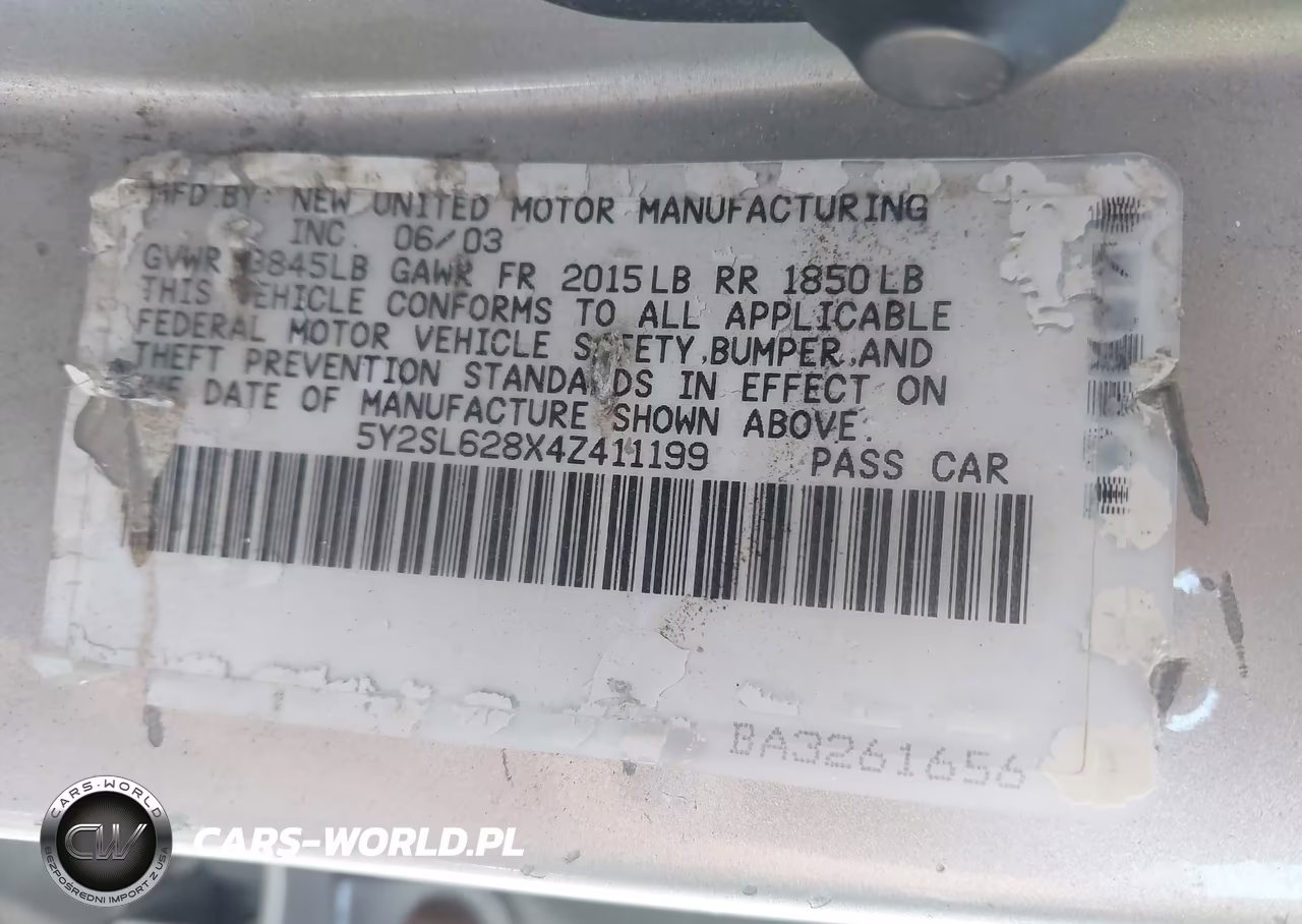 2004 Pontiac Vibe VIN:5Y2SL628X4Z411199 - 9