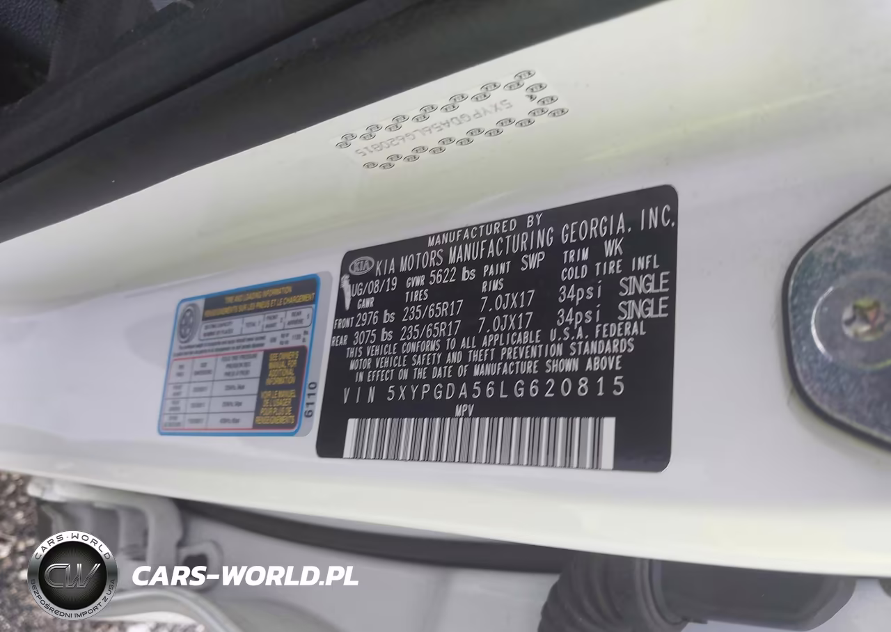 2020 Kia Sorento 3.3L Lx VIN:5XYPGDA56LG620815 - 9