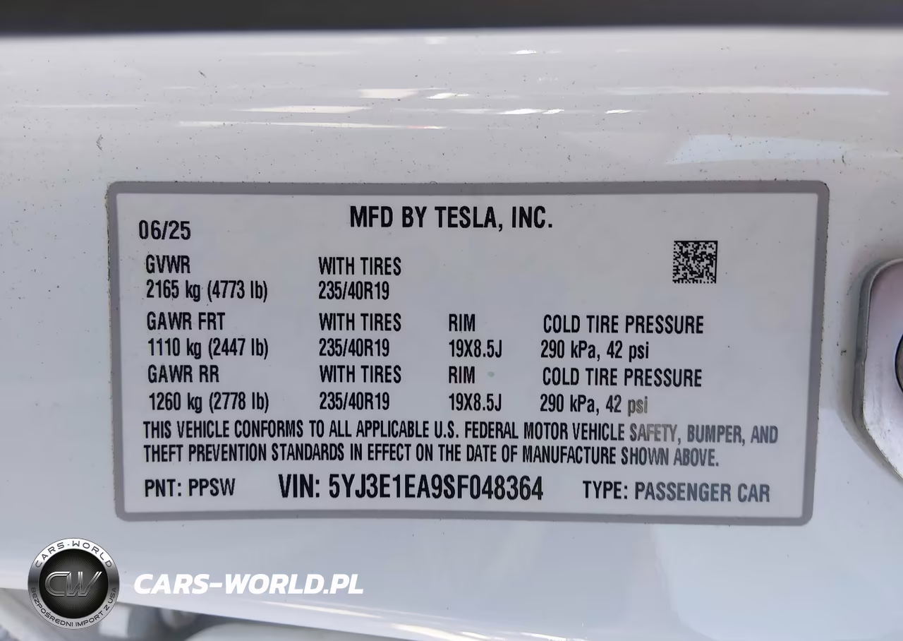 2025 Tesla Model 3 Long Range Rear-Wheel Drive-Standard Rear-Wheel Drive VIN:5YJ3E1EA9SF048364 - 9