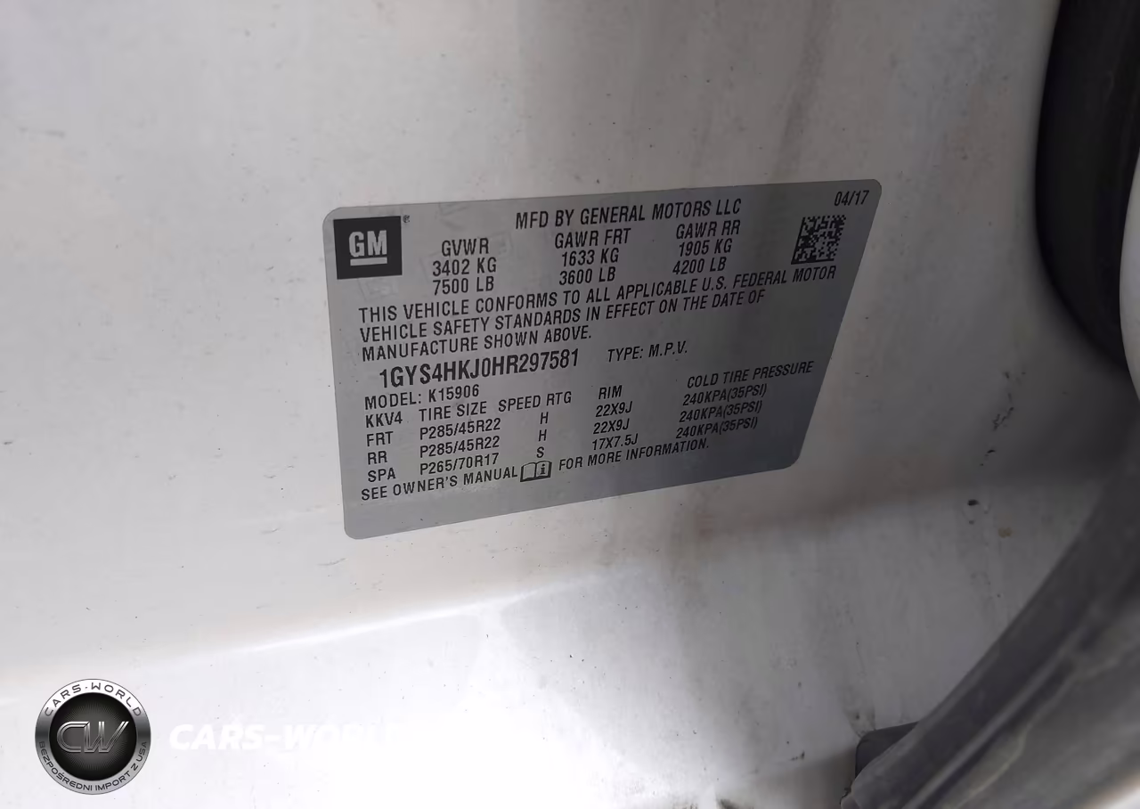 2017 Cadillac Escalade Esv Luxury VIN:1GYS4HKJ0HR297581 - 9