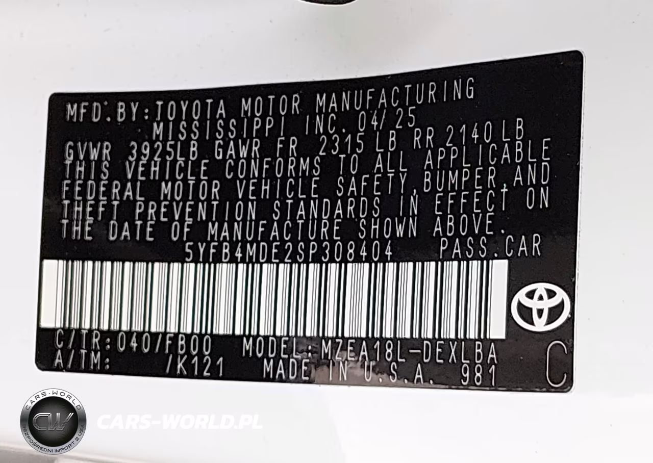 2025 Toyota Corolla Le VIN:5YFB4MDE2SP308404 - 9