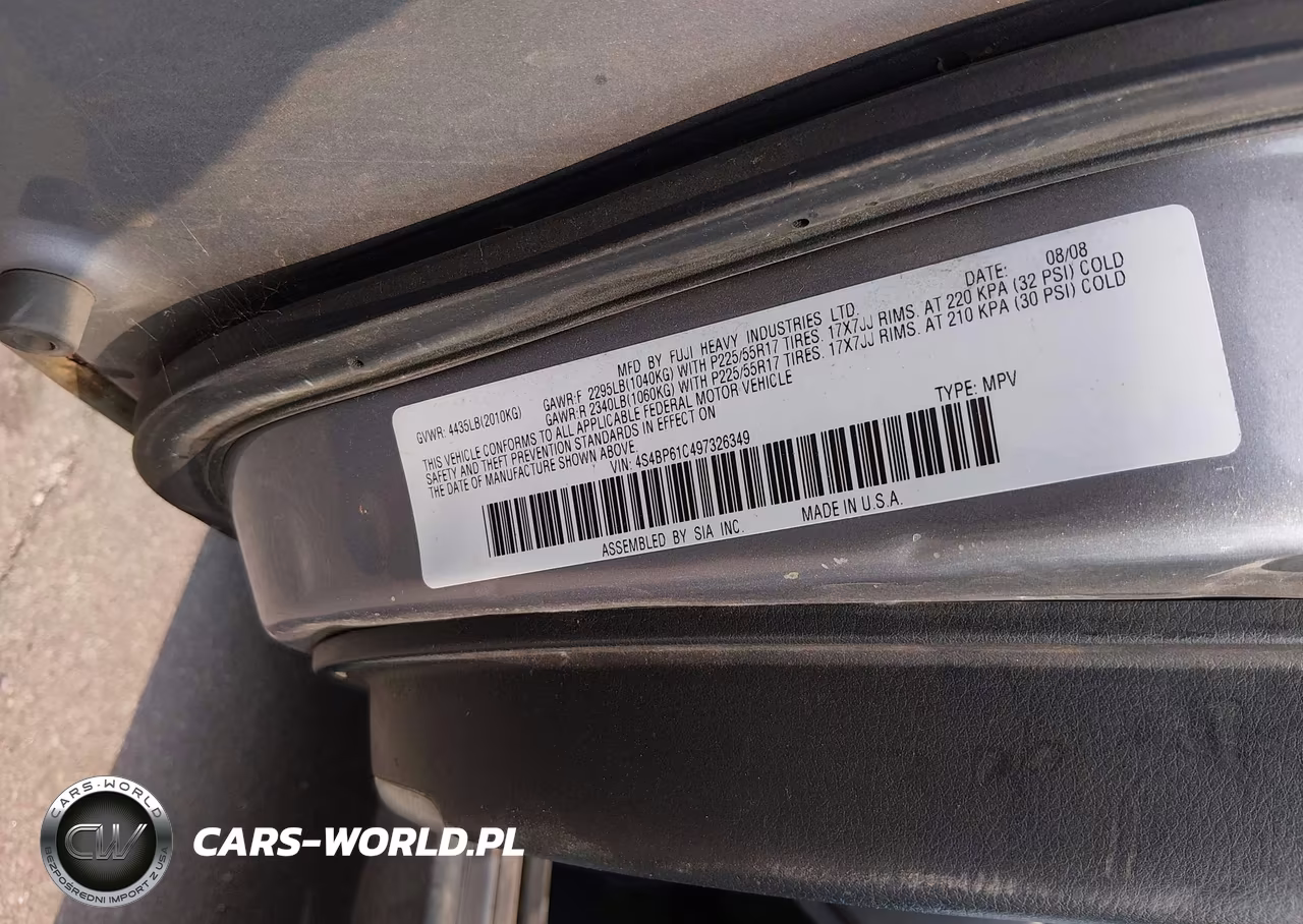 2009 Subaru Outback 2.5I VIN:4S4BP61C497326349 - 9
