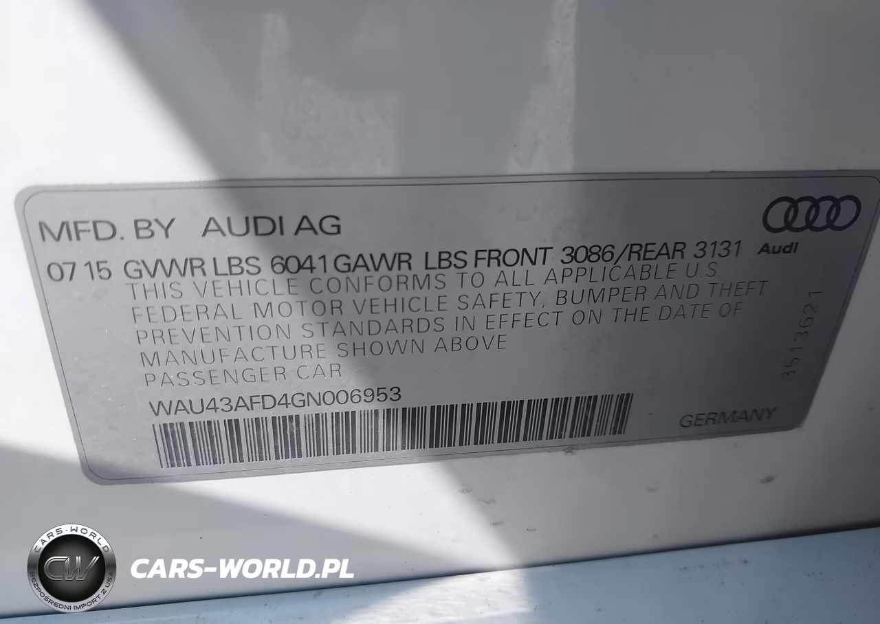 2016 Audi A8 L 4.0T Sport VIN:WAU43AFD4GN006953 - 9