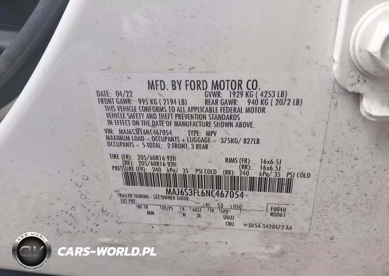 2022 Ford Ecosport S VIN:MAJ6S3FL6NC467054 - 9