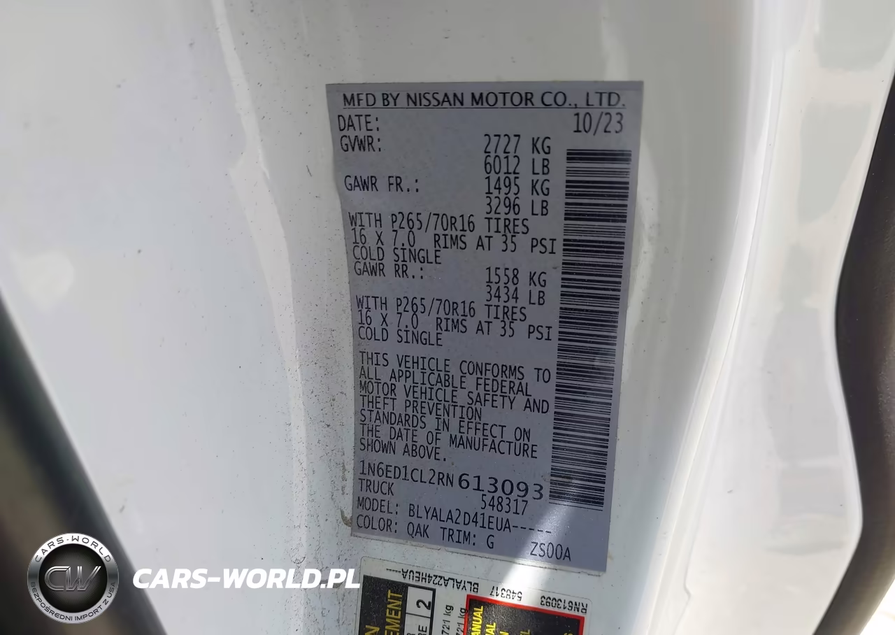 2024 Nissan Frontier King Cab S 4X2 VIN:1N6ED1CL2RN613093 - 9