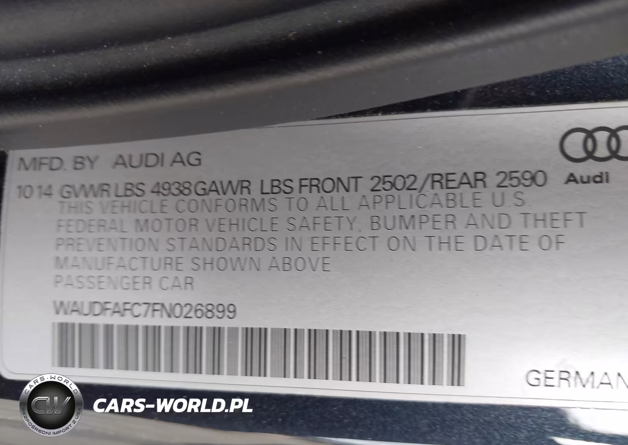 2015 Audi A6 2.0T Premium VIN:WAUDFAFC7FN026899 - 9