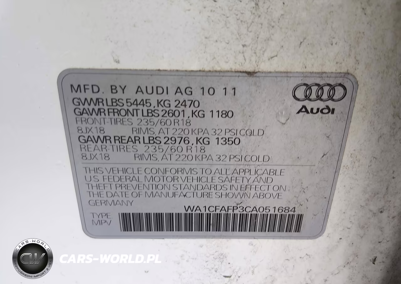 2012 Audi Q5 2.0T Premium VIN:WA1CFAFP3CA051684 - 9