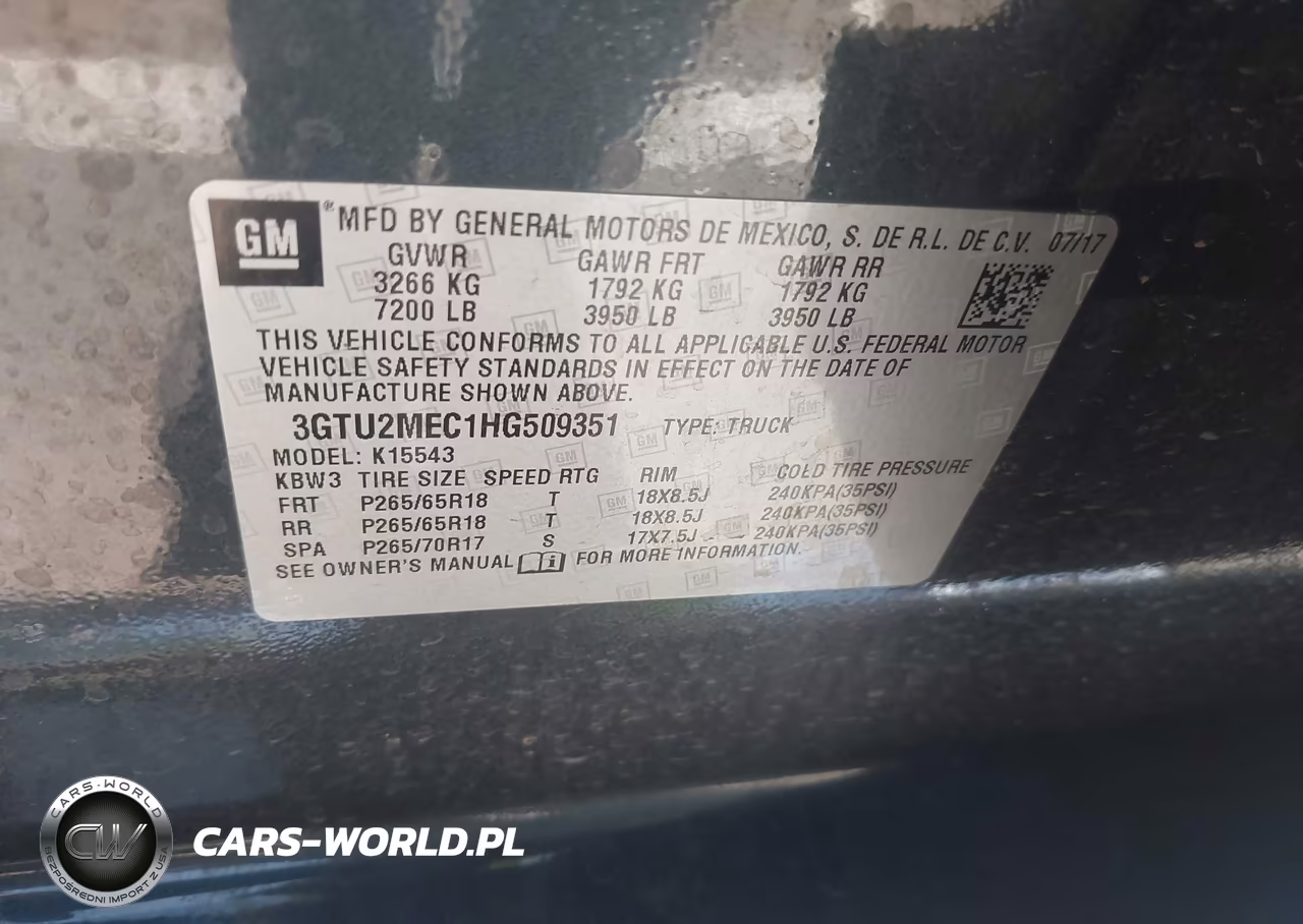 2017 GMC Sierra 1500 Sle VIN:3GTU2MEC1HG509351 - 9