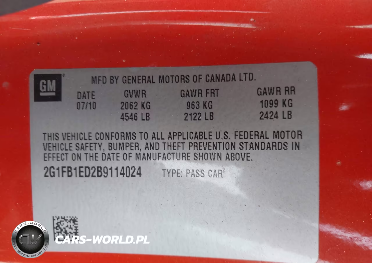 2011 Chevrolet Camaro 1Lt VIN:2G1FB1ED2B9114024 - 9