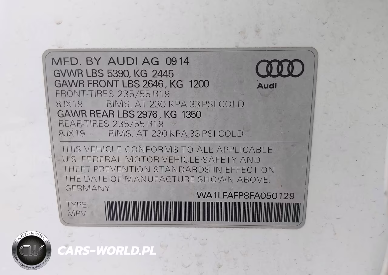 2015 Audi Q5 2.0T Premium VIN:WA1LFAFP8FA050129 - 9