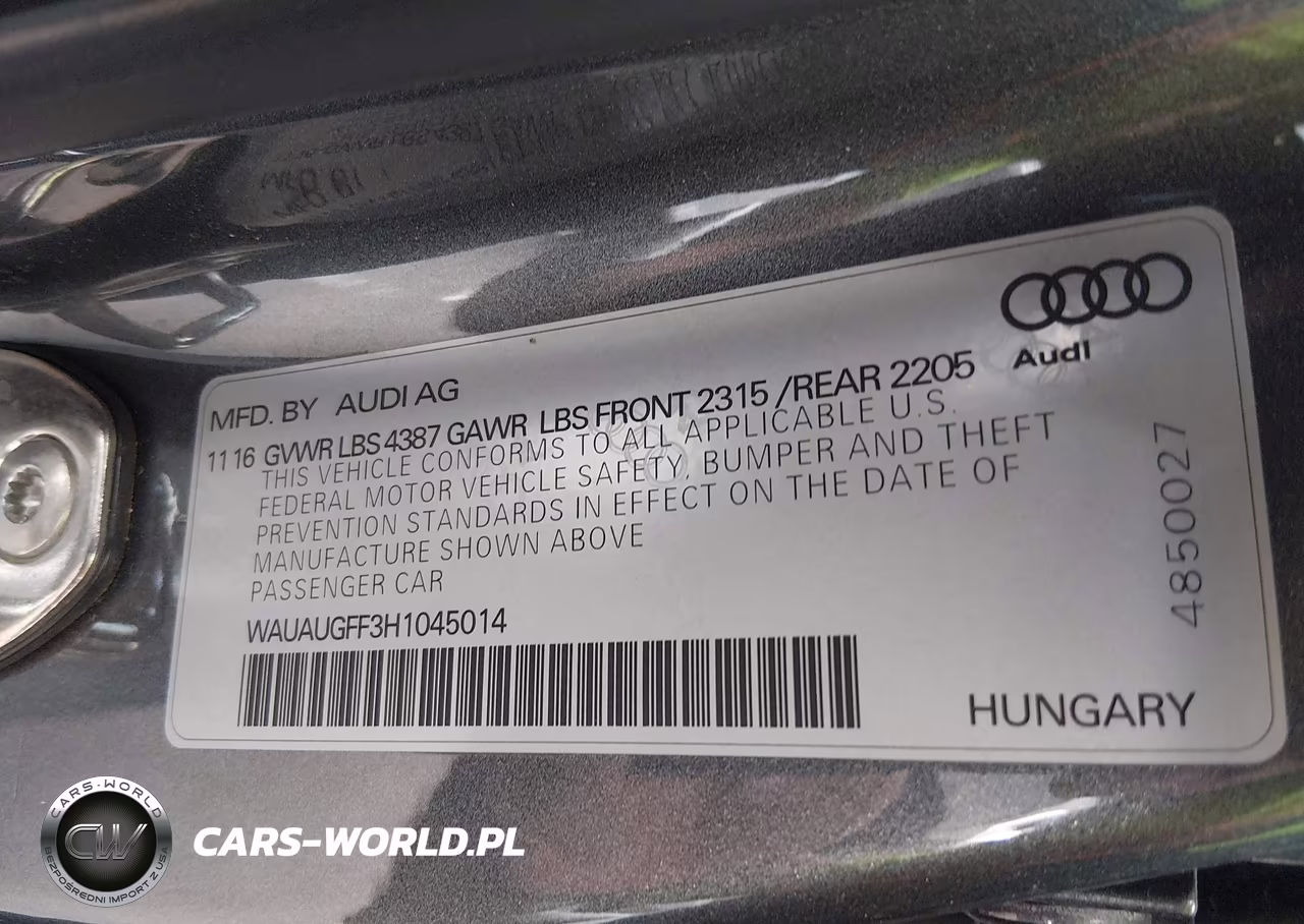 2017 Audi A3 2.0T Premium VIN:WAUAUGFF3H1045014 - 9