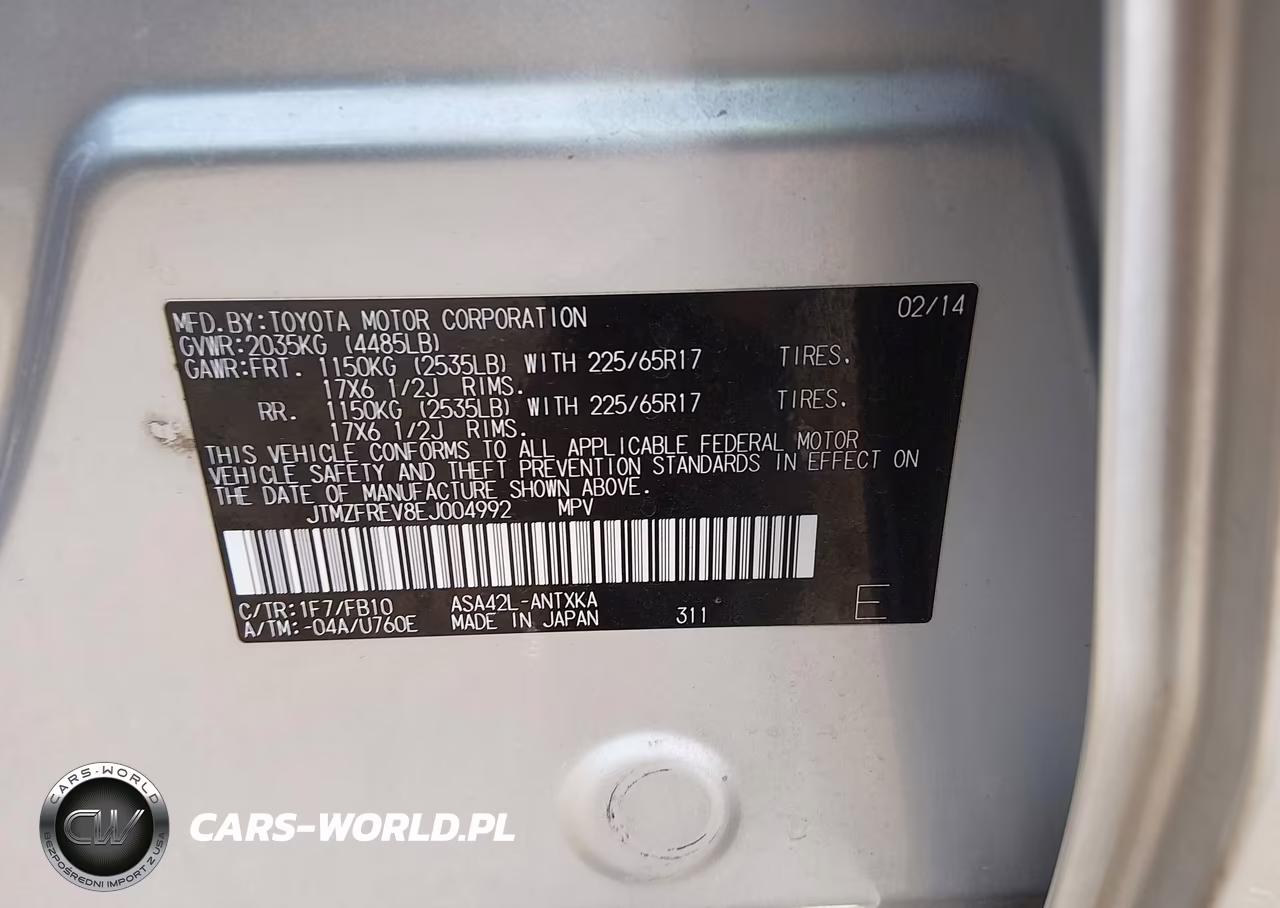 2014 Toyota Rav4 Le VIN:JTMZFREV8EJ004992 - 9