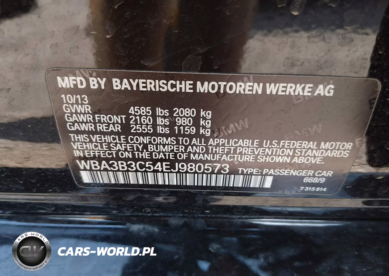 2014 BMW 328I xDrive VIN:WBA3B3C54EJ980573 - 9
