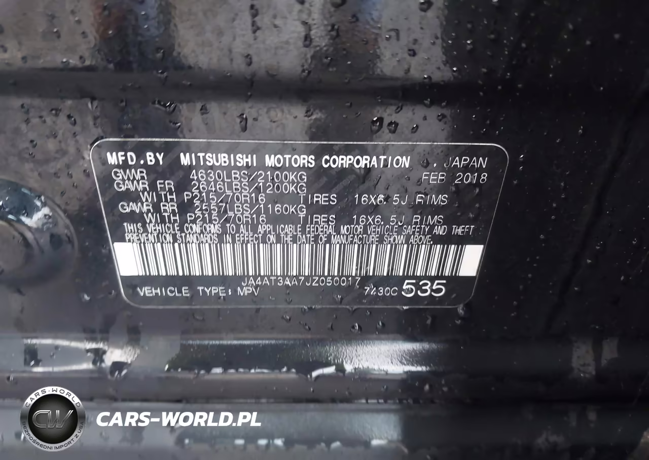 2018 Mitsubishi Eclipse Cross Es VIN:JA4AT3AA7JZ050017 - 9