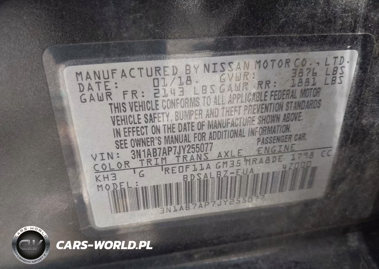 2018 Nissan Sentra S VIN:3N1AB7AP7JY255077 - 9