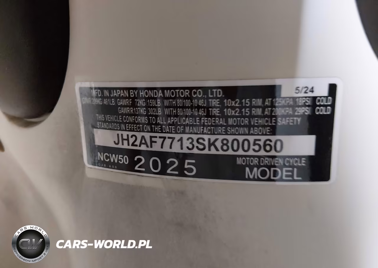 2025 Honda Ncw50 VIN:JH2AF7713SK800560 - 10