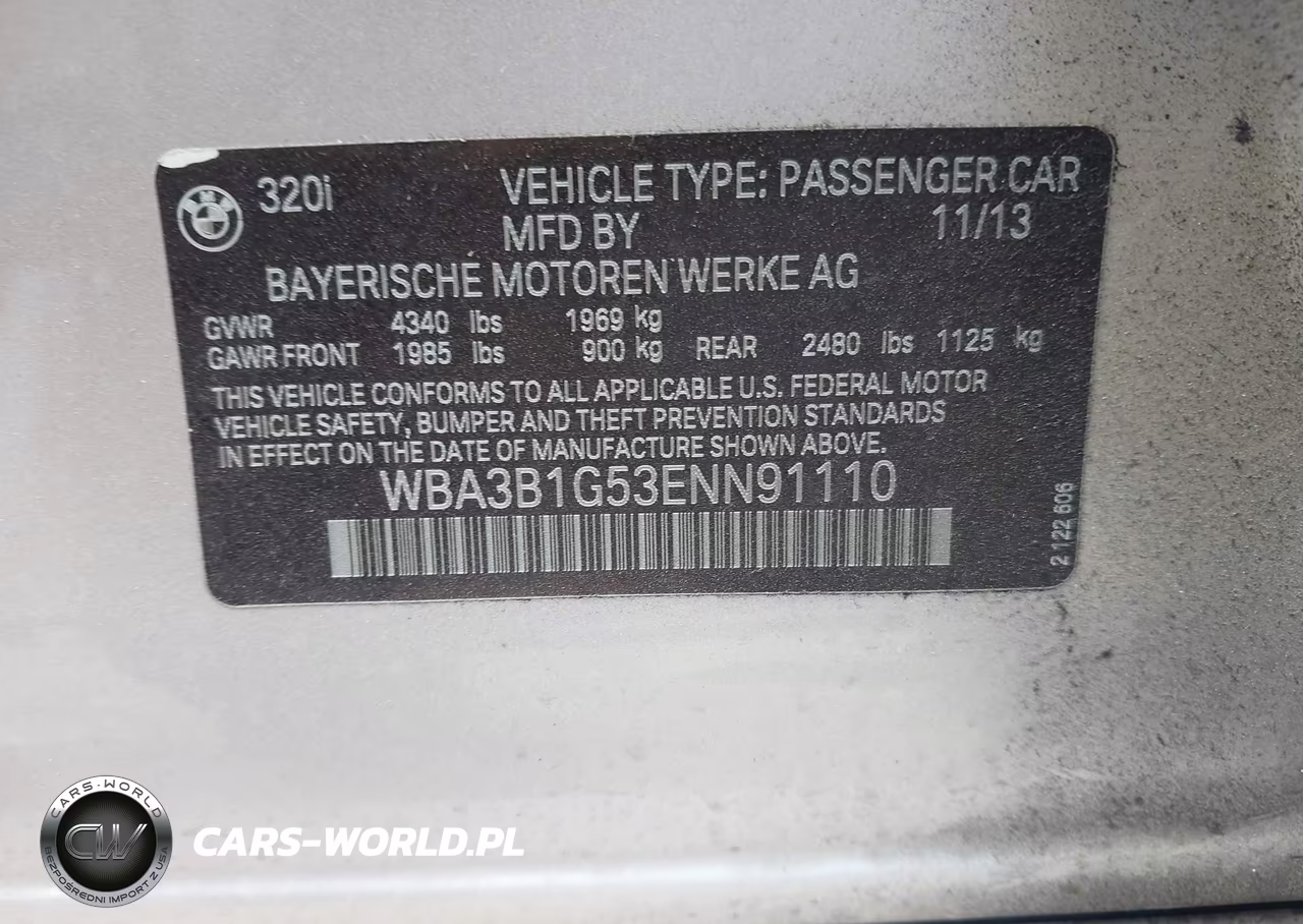 2014 BMW 320I VIN:WBA3B1G53ENN91110 - 9