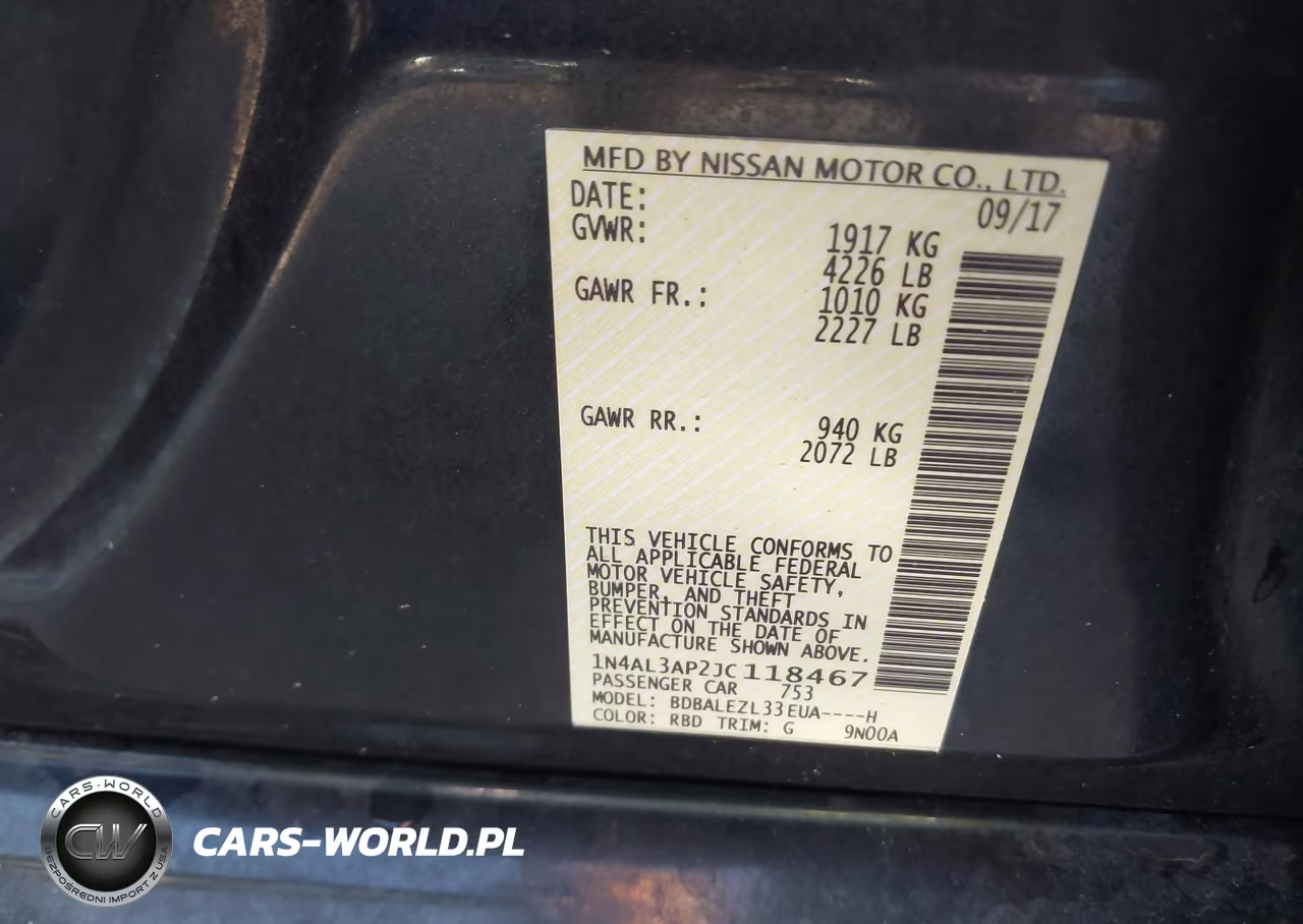 2018 Nissan Altima 2.5 S VIN:1N4AL3AP2JC118467 - 9