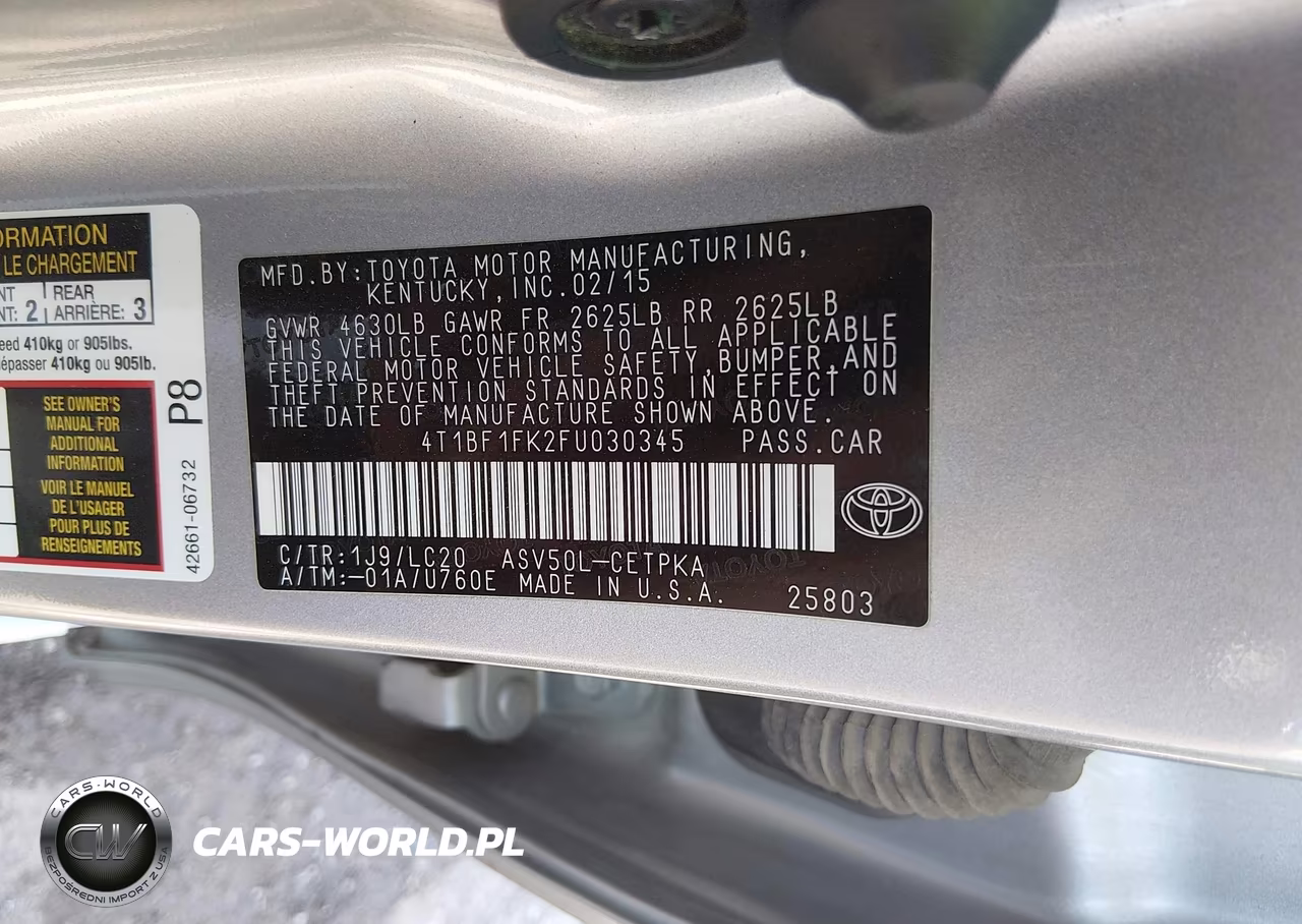2015 Toyota Camry Xse VIN:4T1BF1FK2FU030345 - 9