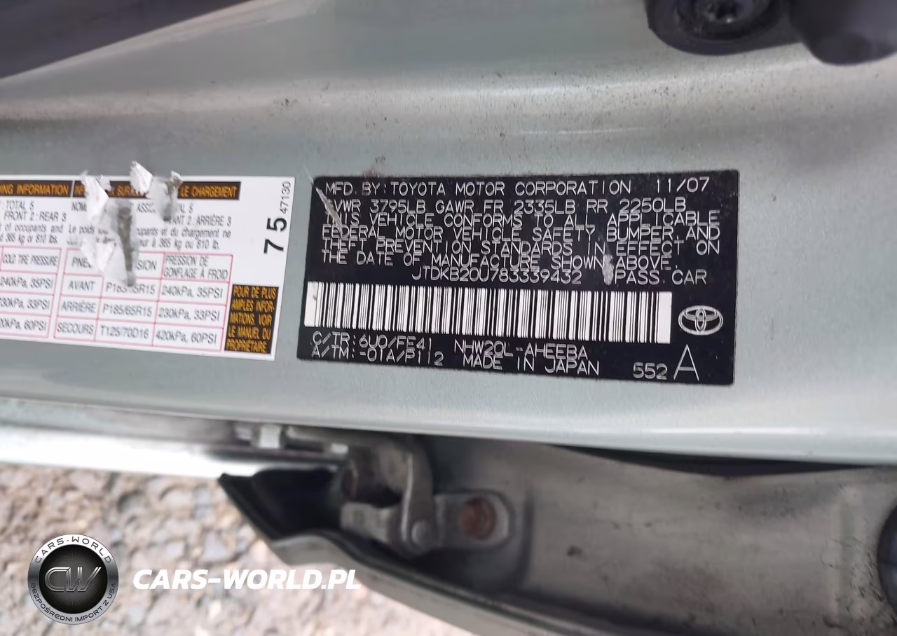 2008 Toyota Prius VIN:JTDKB20U783339432 - 9