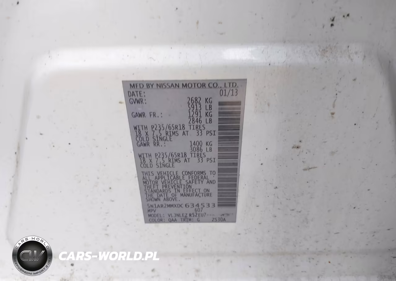 2013 Nissan Pathfinder Sv VIN:5N1AR2MMXDC634533 - 9