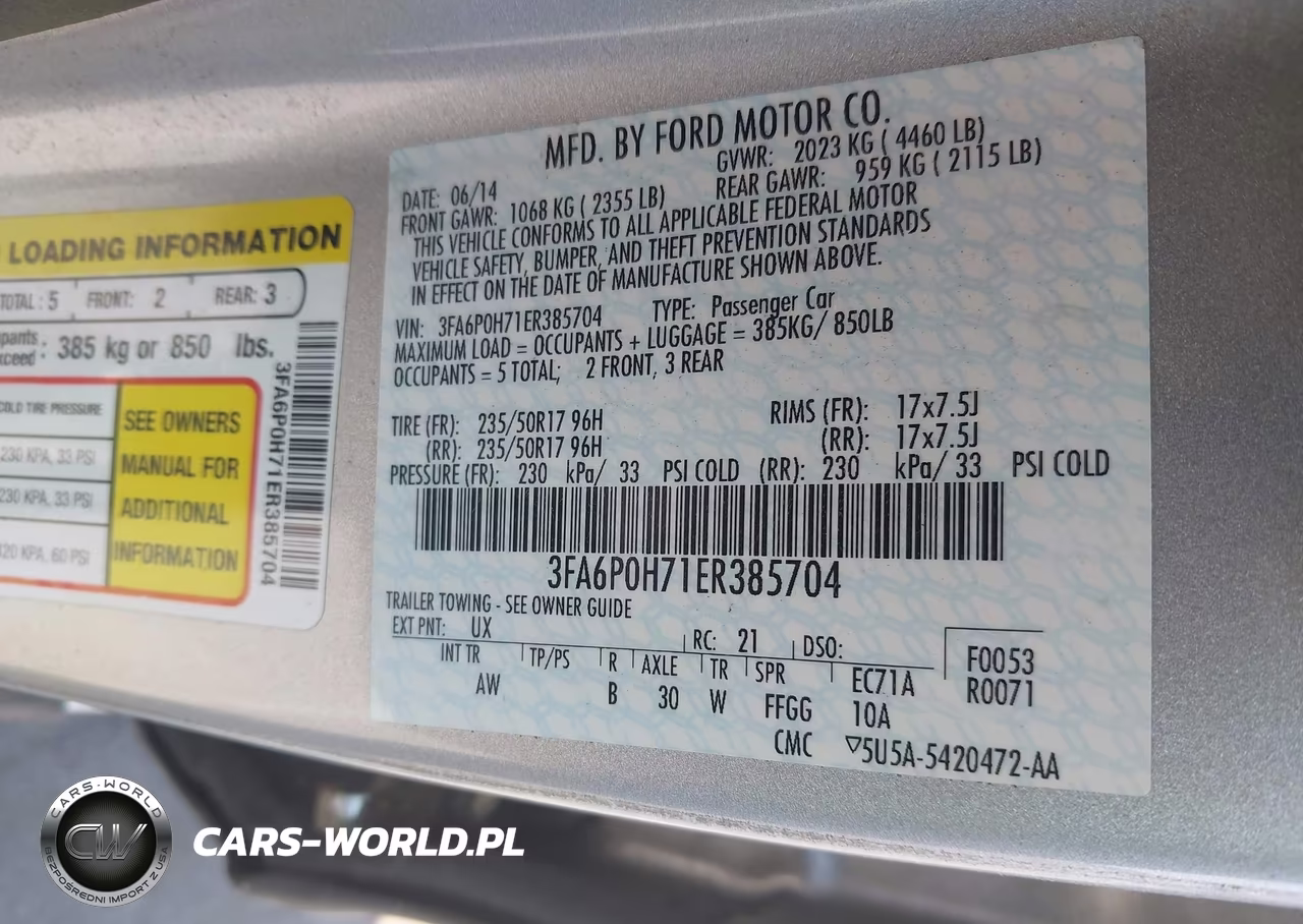 2014 Ford Fusion Se VIN:3FA6P0H71ER385704 - 9