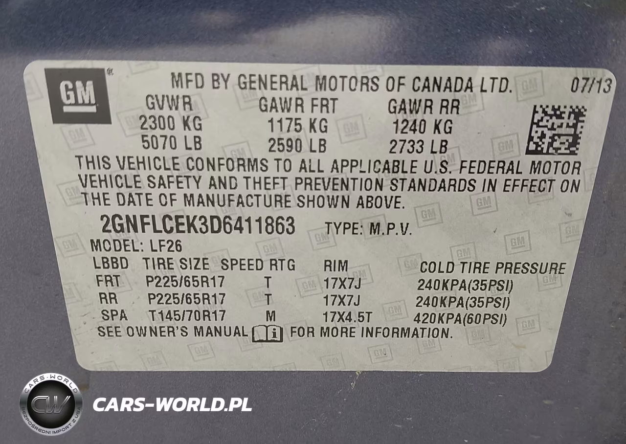 2013 Chevrolet Equinox Ls VIN:2GNFLCEK3D6411863 - 9