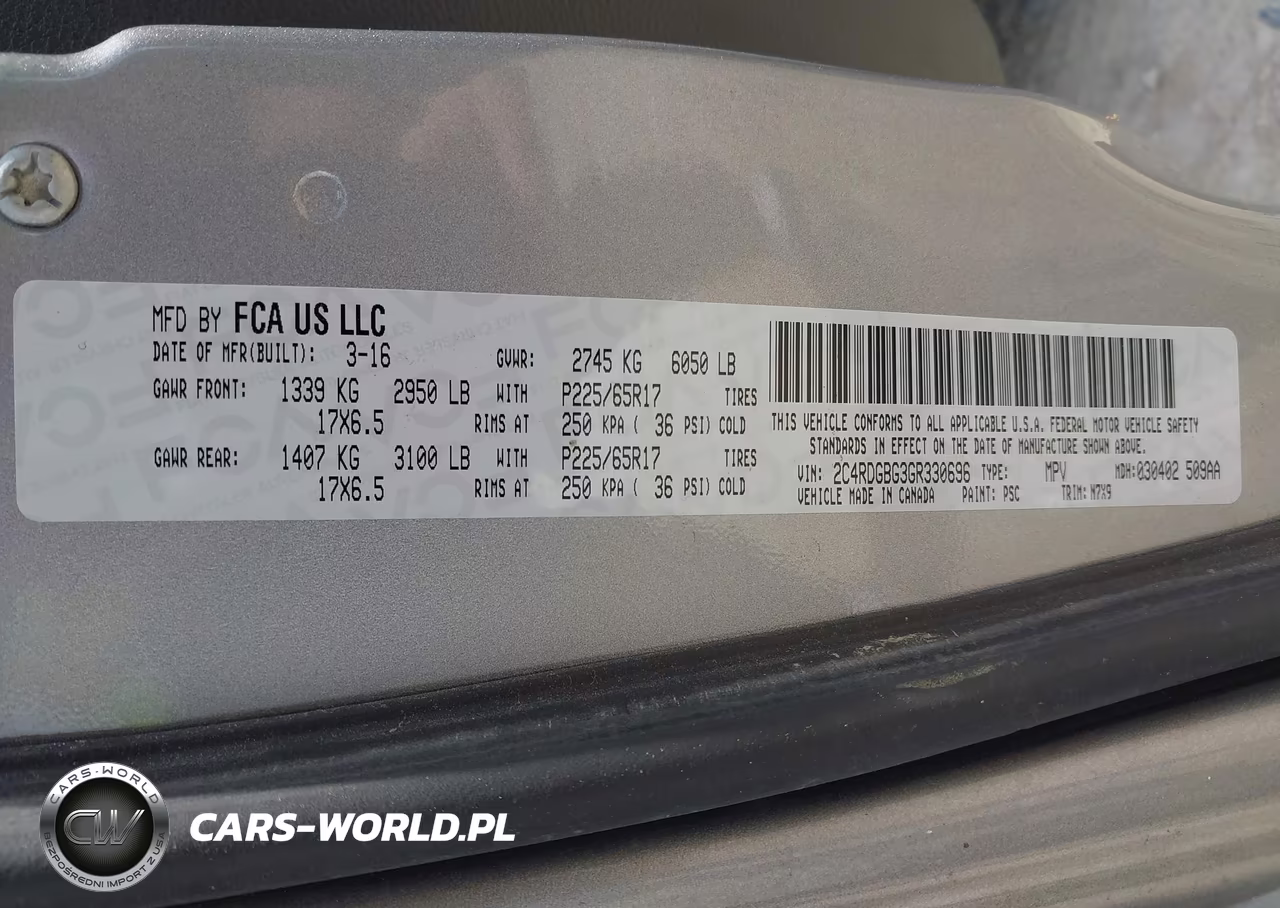 2016 Dodge Grand Caravan Se Plus VIN:2C4RDGBG3GR330696 - 9