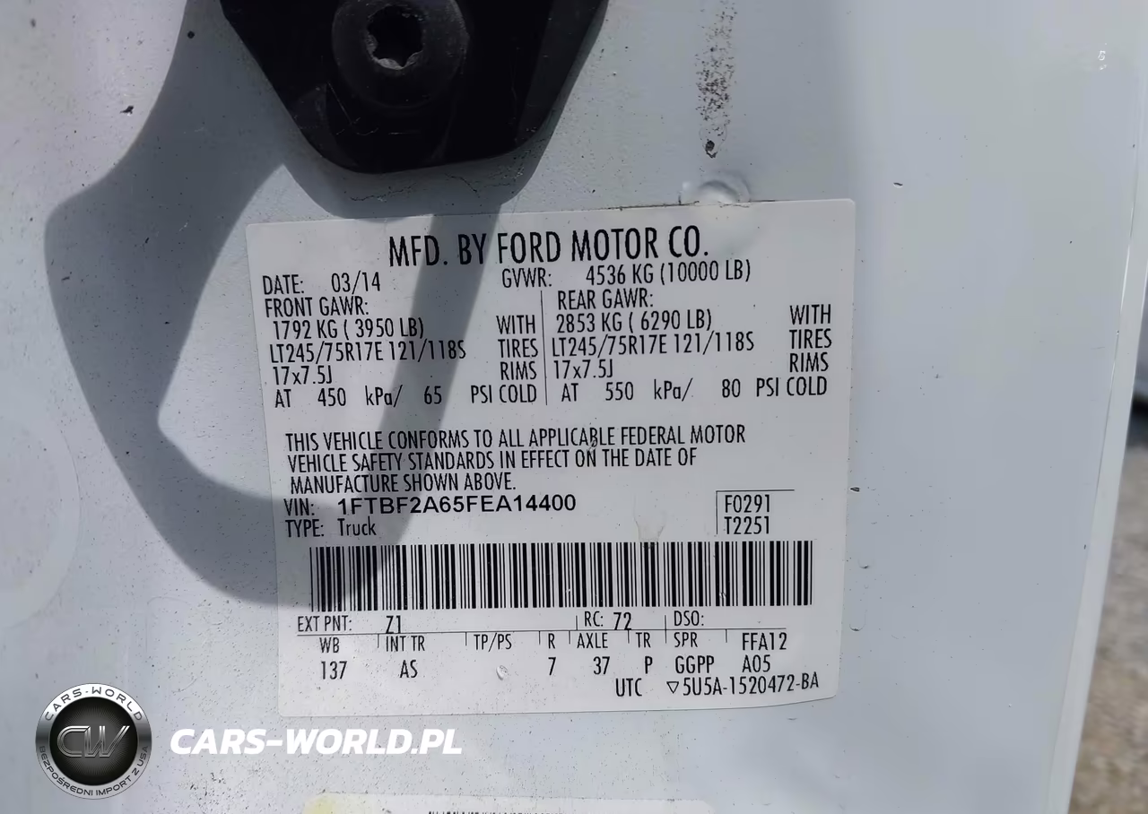 2015 Ford F-250 Xl-Xlt VIN:1FTBF2A65FEA14400 - 9