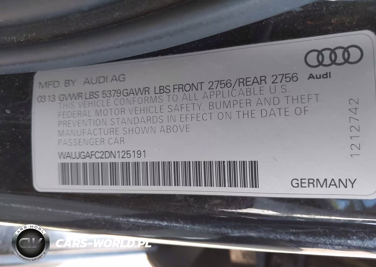 2013 Audi A6 3.0T Premium VIN:WAUJGAFC2DN125191 - 9