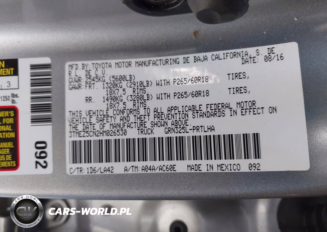 2017 Toyota Tacoma Limited VIN:3TMEZ5CN2HM026530 - 9