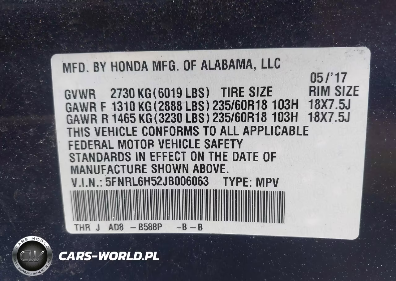 2018 Honda Odyssey Ex VIN:5FNRL6H52JB006063 - 9