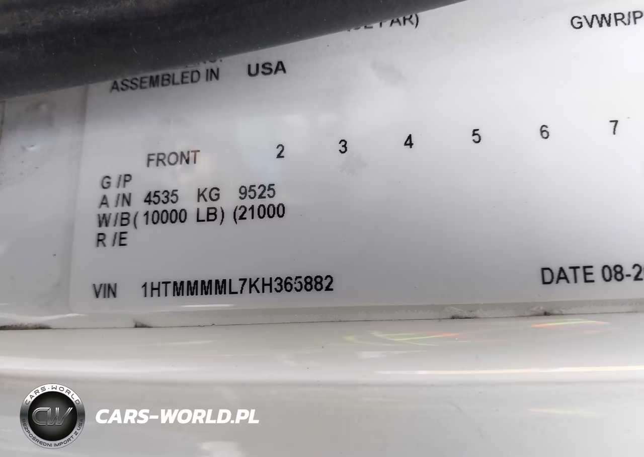 2019 International Durastar 4300 VIN:1HTMMMML7KH365882 - 9