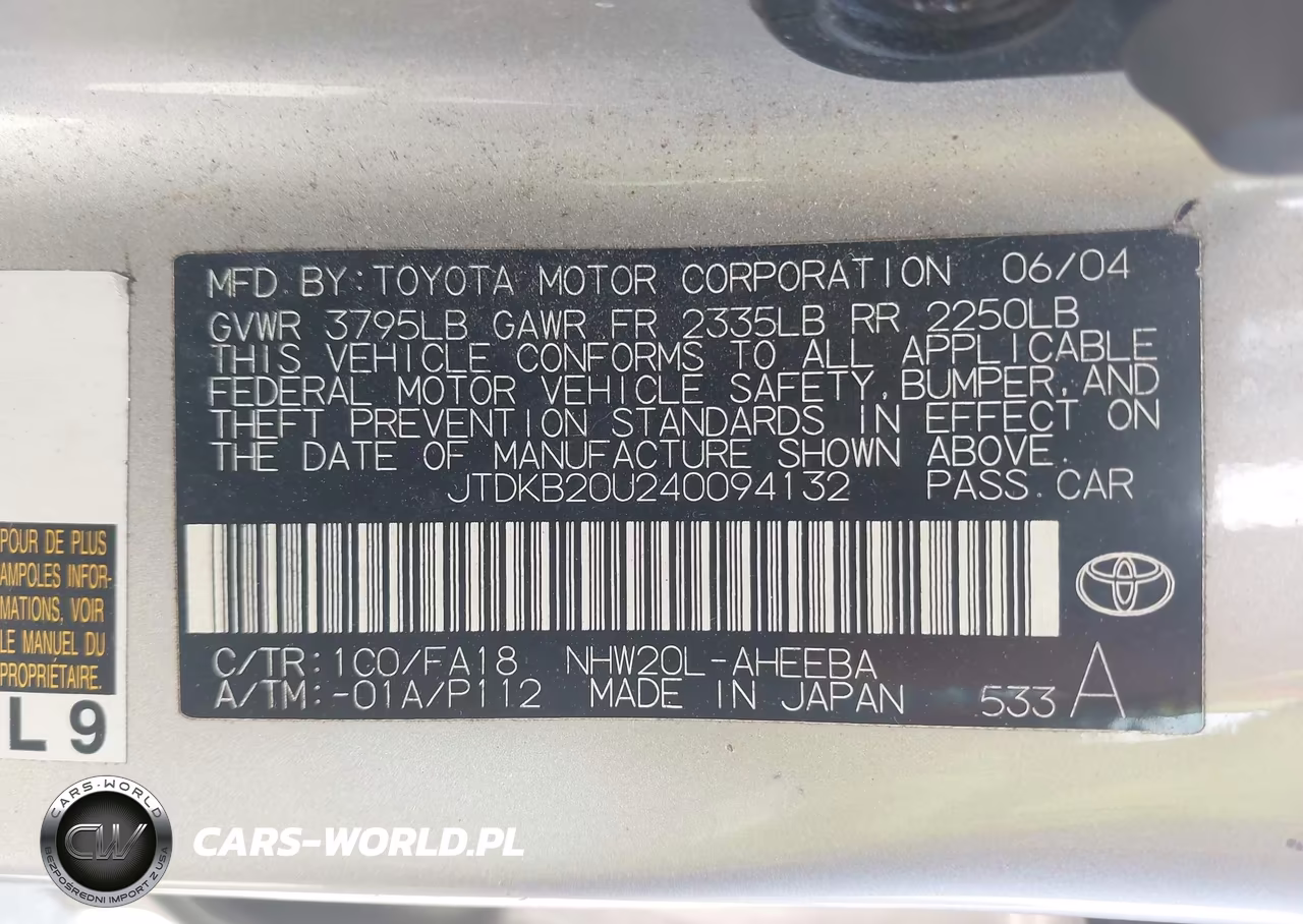 2004 Toyota Prius VIN:JTDKB20U240094132 - 9