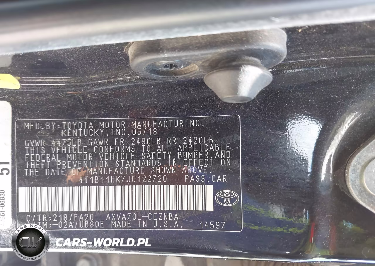 2018 Toyota Camry Le VIN:4T1B11HK7JU122720 - 9